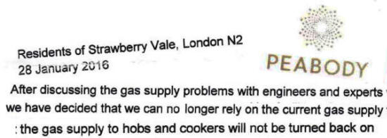 gas supply letter