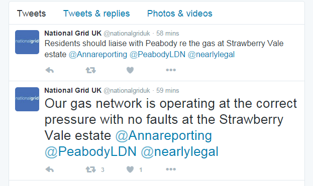 National Grid tweets
